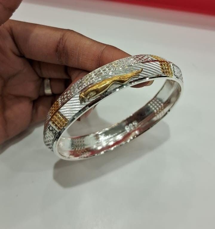 Sleek Polished Silver Bangle
